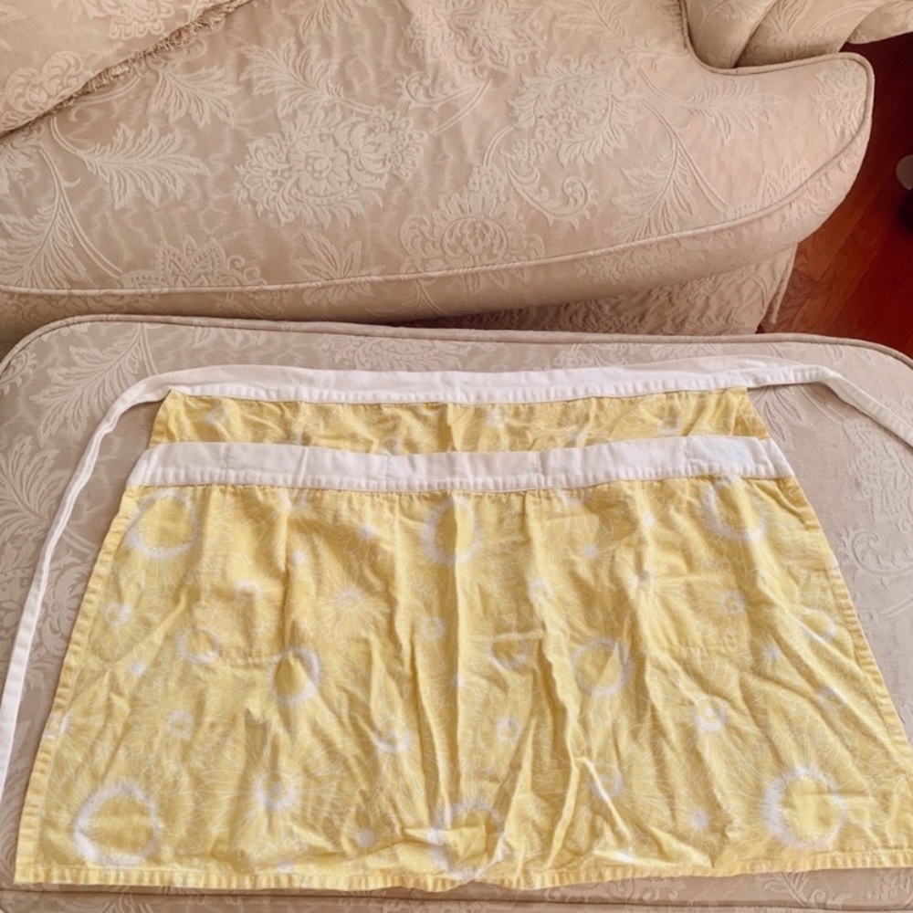 Yellow Kitchen Apron with White Trim